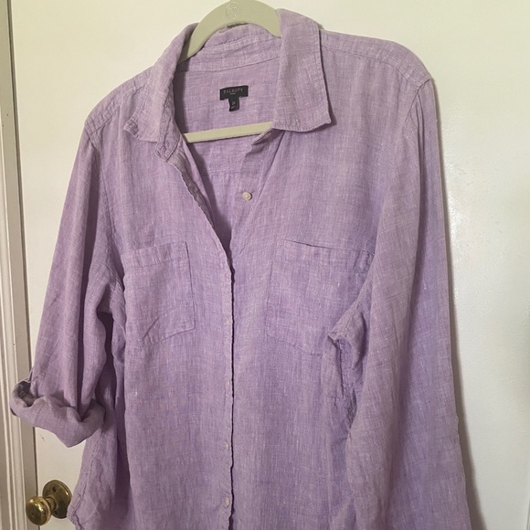 Talbots Tops - Talbots Long Sleeve Linen Shirt